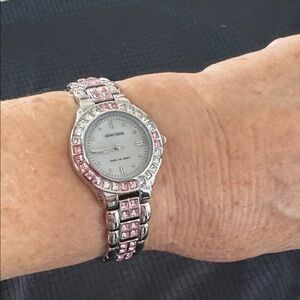 Armitron Silver and Pink Women's Bracelet Watch